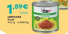 Oferta de Porsi - Lentilhas por 1,59€ em Intermarché