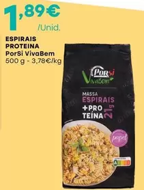 Oferta de Porsi - Espirais Proteina por 1,89€ em Intermarché