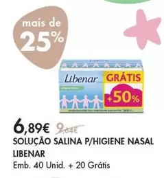 Oferta de Solução Salina P/higiene Nasal por 6,89€ em Pingo Doce