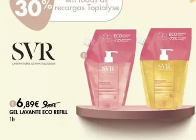 Oferta de SVR - Gel Lavante Eco Refill por 6,89€ em Pingo Doce