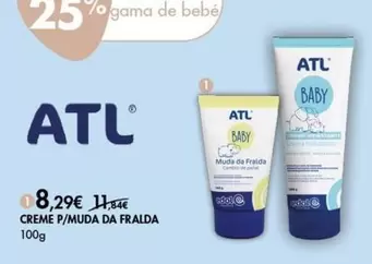 Oferta de Atl - Creme P/Muda Da Fralda por 8,29€ em Pingo Doce