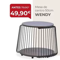 Oferta de Mesa De Centro 50cm Wendy por 49,9€ em Homy Casa