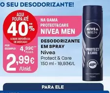 Oferta de Nivea - Desodorizante Em Spray por 2,99€ em Intermarché