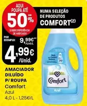 Oferta de Comfort - Amaciador Diluido P/Roupa por 4,99€ em Intermarché