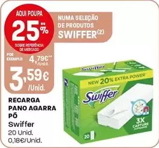 Oferta de Swiffer - Recarga Pano Agarra Po por 3,59€ em Intermarché