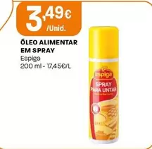 Oferta de Espiga - Óleo Alimentar Em Spray por 3,49€ em Intermarché