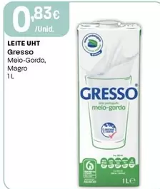 Oferta de Gresso - Leite UHT por 0,83€ em Intermarché