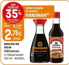 Oferta de Kikkoman - Molho De Soja por 2,75€ em Intermarché