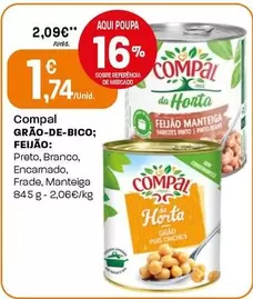 Oferta de Compal -  Grão-De-Bico por 1,74€ em Intermarché