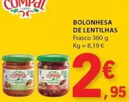 Oferta de Bolonhesa De Lentilhas por 2,95€ em E.Leclerc