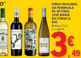 Oferta de BSE - Vinho Regional Da Peninsula De Setubal Jose Maria Da Fonseca por 3,49€ em E.Leclerc