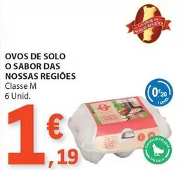 Oferta de Ovos De Solo O Sabor Das Nossas por 1,19€ em E.Leclerc