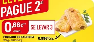 Oferta de Folhado De Salsicha por 0,99€ em Intermarché