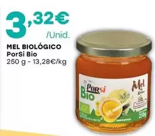 Oferta de Porsi - Mel Biologico por 3,32€ em Intermarché