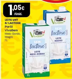 Oferta de Porsi - Leite Uht S/Lactose por 1,05€ em Intermarché