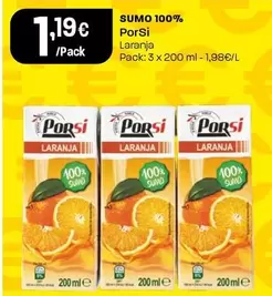 Oferta de Porsi - Sumo 100% por 1,19€ em Intermarché