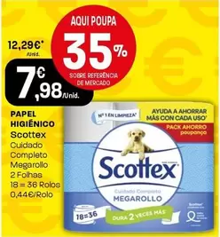 Oferta de Scottex - Papel Higiênico por 7,98€ em Intermarché