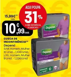 Oferta de Depend - Cueca De Incontinencia por 10,99€ em Intermarché