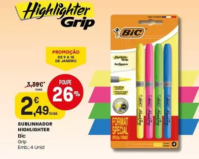 Oferta de BIC - Sublinhador Highlighter por 2,49€ em Intermarché