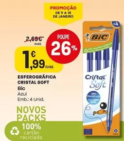 Oferta de Cristal - Esferográfica Soft por 1,99€ em Intermarché