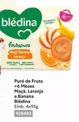 Oferta de Blédina - Puré De Fruta +6 Meses Maçã, Laranja E Bananaem Recheio