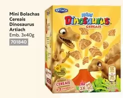 Oferta de Artiach - Mini Bolachas Cereais Dinosaurusem Recheio