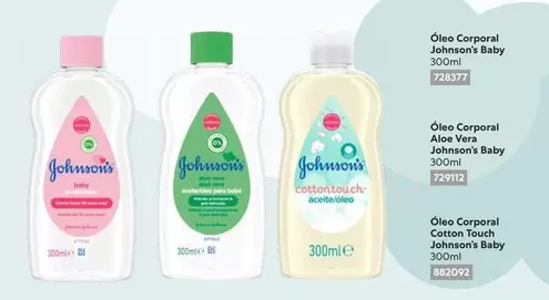 Oferta de Johnson's Baby - Oleo corporalem Recheio