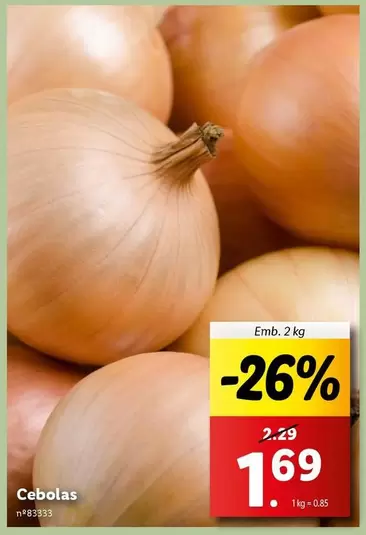 Oferta de Cebolas por 1,69€ em Lidl