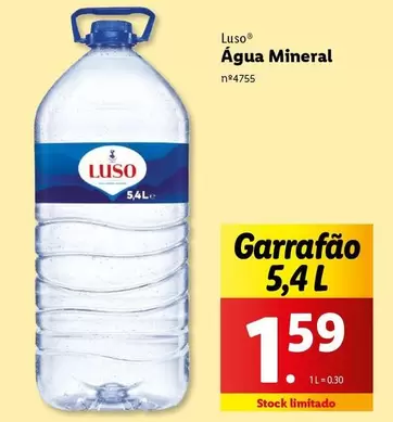 Oferta de Luso - Agua Mineral por 1,59€ em Lidl