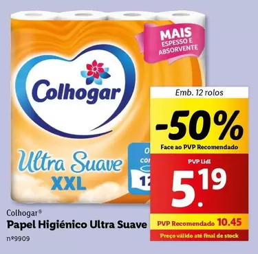 Oferta de Colhogar - Papel Higiénico Ultra Suave por 5,19€ em Lidl