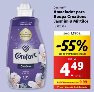 Oferta de .Com - Amaciador Para Roupa Creations Jasmin & Mirtilos por 9,99€ em Lidl