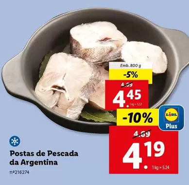 Oferta de Postas De Pescada Da Argentina por 4,19€ em Lidl