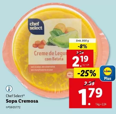 Oferta de Chef Select - Sopa Cremosa por 1,79€ em Lidl