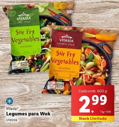 Oferta de Vitasia - Legumes para Wok por 2,99€ em Lidl