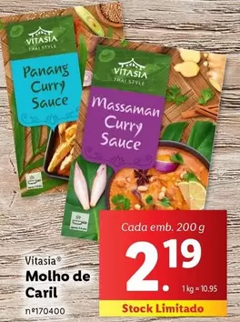 Oferta de Vitasia - Molho De Caril por 2,19€ em Lidl