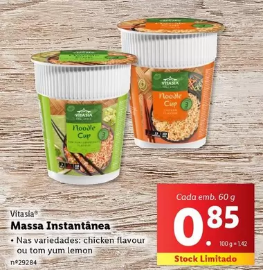 Oferta de Vitasia - Massa Instantanea por 0,85€ em Lidl