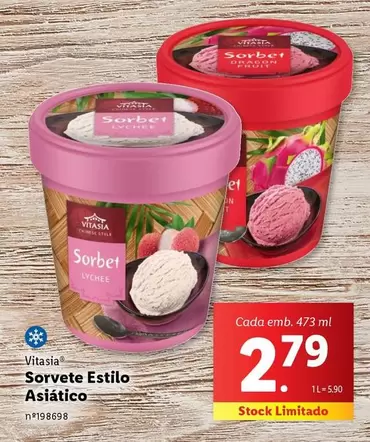 Oferta de Vitasia - Sorvete Estilo Asiático por 2,79€ em Lidl