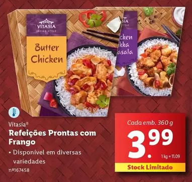 Oferta de Vitasia - Refeices Prontas Com Frango por 3,99€ em Lidl