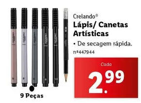 Oferta de Lápis/ Canetas Artisticas por 2,99€ em Lidl