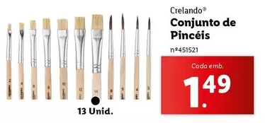 Oferta de Conjunto De Pincéis por 1,49€ em Lidl