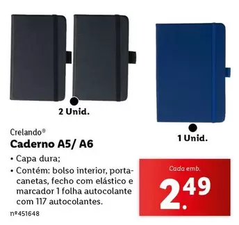 Oferta de .Com - Caderno A5/ A6 por 2,49€ em Lidl