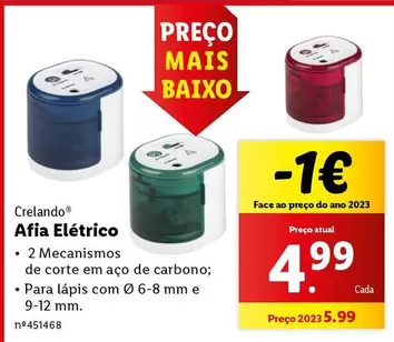 Oferta de .Com - Afia Elétrico por 4,99€ em Lidl