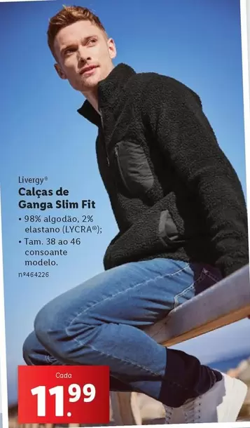 Oferta de Calças De Ganga Slim Fit por 11,99€ em Lidl