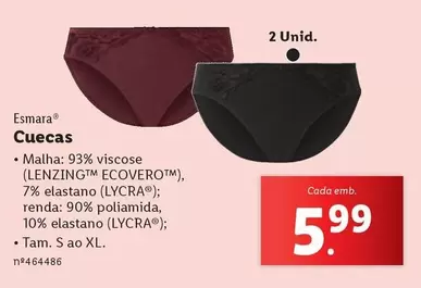 Oferta de Esmara - Cuecas por 5,99€ em Lidl