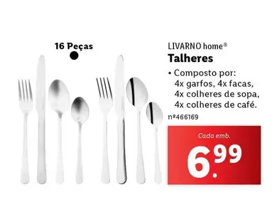 Oferta de Talheres por 6,99€ em Lidl