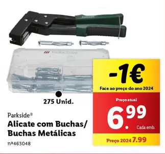 Oferta de Parkside - Alicate com Buchas/Buchas Metalicas por 6,99€ em Lidl