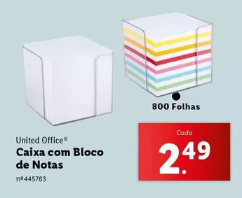 Oferta de .Com - Caixa Com Bloco De Notas por 2,49€ em Lidl