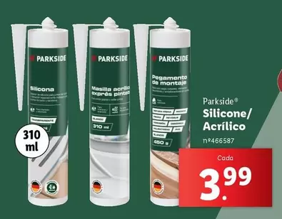 Oferta de Parkside - Silicone/Acrilico por 3,99€ em Lidl