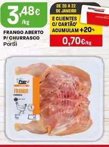 Oferta de Porsi - Frango Aberto P/ Churrasco por 3,48€ em Intermarché