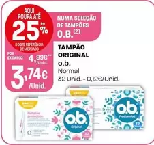 Oferta de OB - Tampão Original por 3,74€ em Intermarché